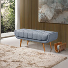 Recamier França 1,5 M Com Base De Madeira Linho - Sofatec