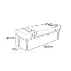 Recamier Gênova Suede Bege 195 Cm