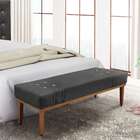 Recamier Gênova Suede Cinza 160 Cm