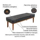 Recamier Gênova Suede Cinza 160 Cm