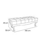 Recamier Gênova Suede Cinza 160 Cm