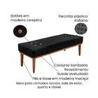 Recamier Gênova Suede Preto 140 Cm