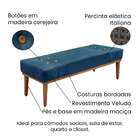 Recamier Gênova Veludo Azul Marinho 160 Cm