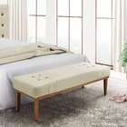 Recamier Gênova Veludo Bege 140 Cm