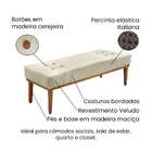 Recamier Gênova Veludo Bege 140 Cm