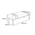 Recamier Gênova Veludo Bege 195 Cm