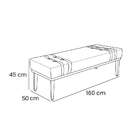 Recamier Gênova Veludo Cinza 160 Cm