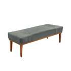 Recamier Gênova Veludo Cinza 160 Cm