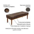 Recamier Gênova Veludo Marrom 90 Cm