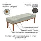 Recamier Gênova Veludo Prata 160 Cm