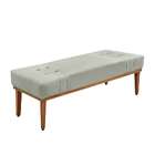 Recamier Gênova Veludo Prata 195 Cm