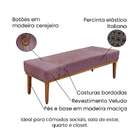 Recamier Gênova Veludo Uva 140 Cm