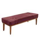 Recamier Gênova Veludo Vinho 140 Cm