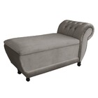 Recamier Goya Veludo - D'rossi - Marrom Rato