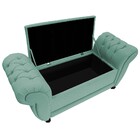 Recamier Grécia 120cm Linho Azul Turquesa- Amarena Móveis