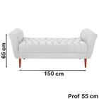 Recamier Grecia 150cm Suede Branco MPassos