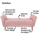 Recamier Grecia 150cm Suede Rosa Mpassos