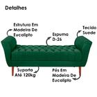 Recamier Grecia 150cm Suede Verde Mpassos