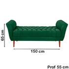 Recamier Grecia 150cm Suede Verde Mpassos