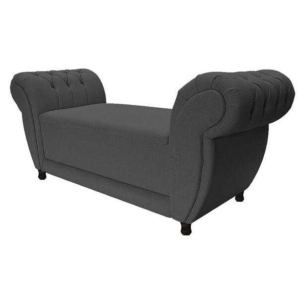 Recamier Grécia 155cm Linho Chumbo - Amarena Móveis