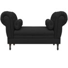 Recamier Grécia 160x50 Suede Preto - Dominic Decor