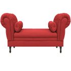 Recamier Grécia 160x50 Suede Vermelho - Dominic Decor