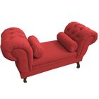 Recamier Grécia 160x50 Suede Vermelho - Dominic Decor