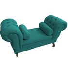 Recamier Grécia 1 40m Suede Azul Turquesa - Dominic Decor