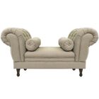 Recamier Grécia 1 40m Suede Bege - Dominic Decor