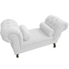 Recamier Grécia 1 40m Suede Branco - Dominic Decor