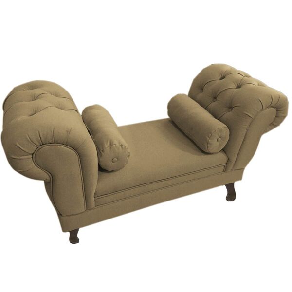 Recamier Grécia 1 40m Suede Cappuccino - Dominic Decor