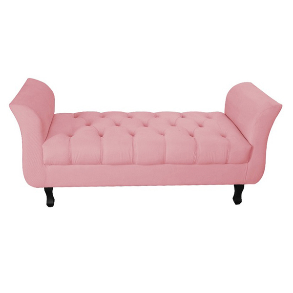 Recamier Grecia Decorativa 100cm Suede Rosa - Montanaris Decor