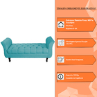 Recamier Grecia Decorativa 140cm Suede Azul Turquesa - Montan