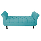 Recamier Grecia Decorativa 140cm Suede Azul Turquesa - Montan