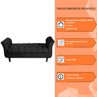 Recamier Grecia Decorativa 150cm Suede Preto - Montanaris Dec