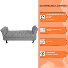 Recamier Grecia Decorativa 160cm Suede Cinza - Montanaris Dec