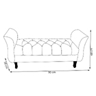 Recamier Grecia Decorativa 90cm Suede Cinza - Montanaris Decor