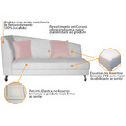 Recamier Heitor 140cm Com Almofada Lado Direito Sintético - B