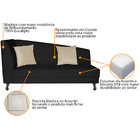 Recamier Heitor 160cm Com Almofada Lado Direito Sintético - P