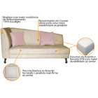 Recamier Heitor 185cm Com Almofada Lado Direito Sintético - B