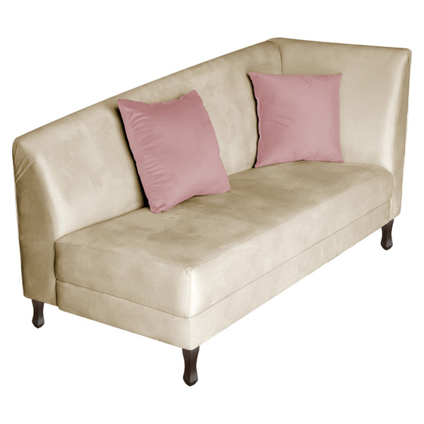 Recamier Heitor 185cm Com Almofada Lado Esquerdo Sintético -