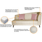 Recamier Heitor 185cm Com Almofada Lado Esquerdo Sintético -