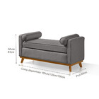 Recamier Italia 1,00m Com Base Madeira Linho Sofatec