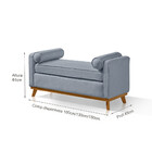 Recamier Italia 1,30m  Com Base Madeira Linho Sofatec