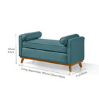 Recamier Italia 1,5 M Com Base De Madeira Linho - Sofatec