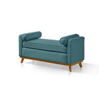 Recamier Italia 1,5 M Com Base De Madeira Linho - Sofatec