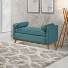 Recamier Italia 1,5 M Com Base De Madeira Linho - Sofatec