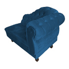 Recamier Larissa Lado Esquerdo 1 20 Cm Veludo Azul Marinho -