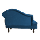 Recamier Larissa Lado Esquerdo 1 20 Cm Veludo Azul Marinho -