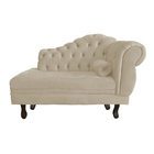 Recamier Larissa Lado Esquerdo 1 20 Cm Veludo Bege - Montanar